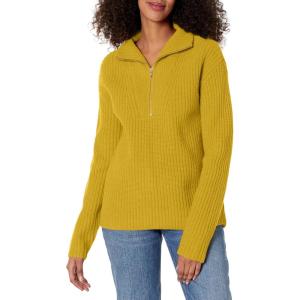 Pendleton Women’s Shaker Zip Lambswool Pullover(Chartreuse)