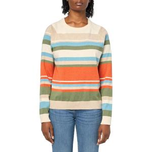 Pendleton Women’s Stripe Crewneck Pullover(Ivory Multi)