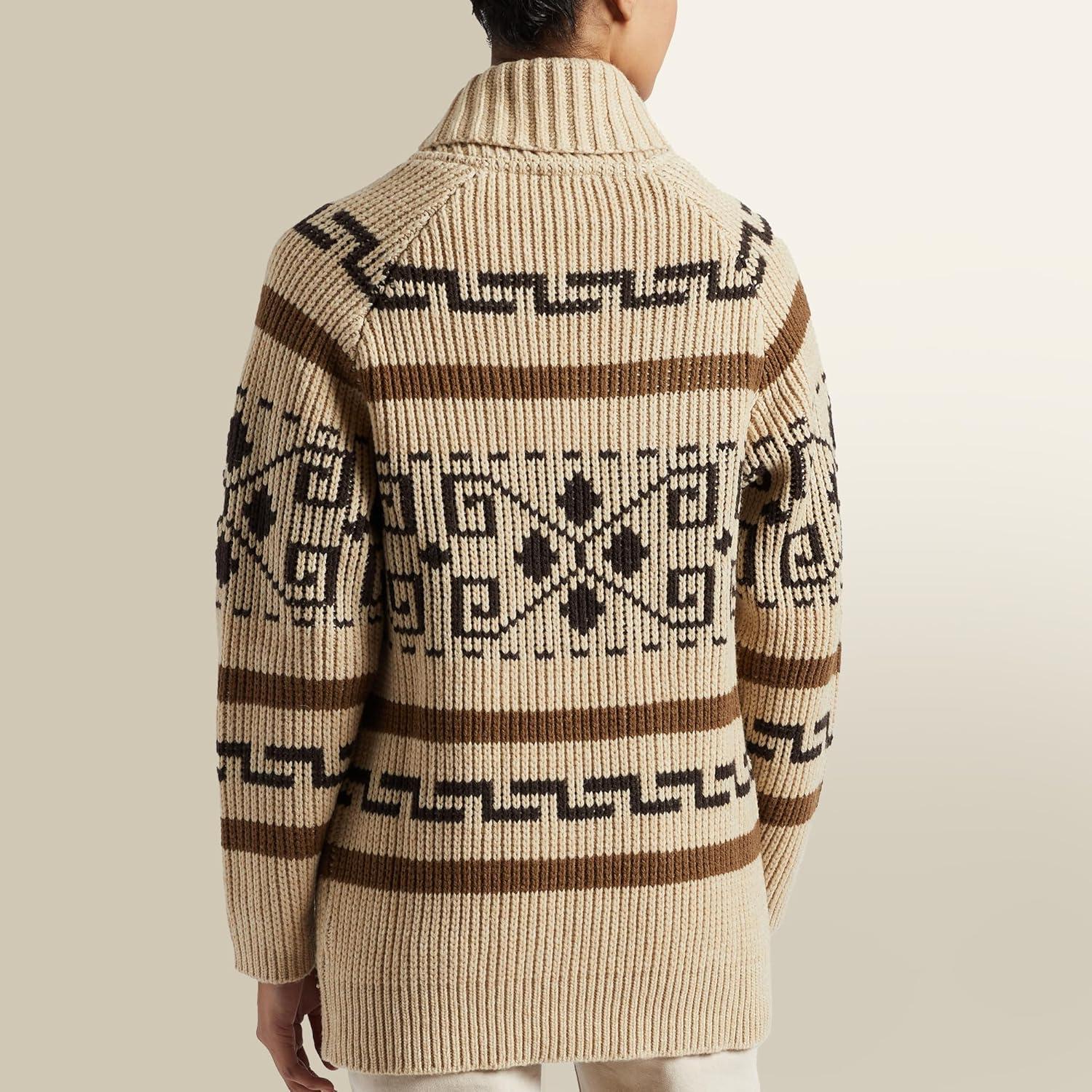 imagePendleton Womens Westerley Cardigan Sweater 100 Virgin Wool Sweaters for Women Heavy Cable Knitted Sweater TanBrownTanBrown