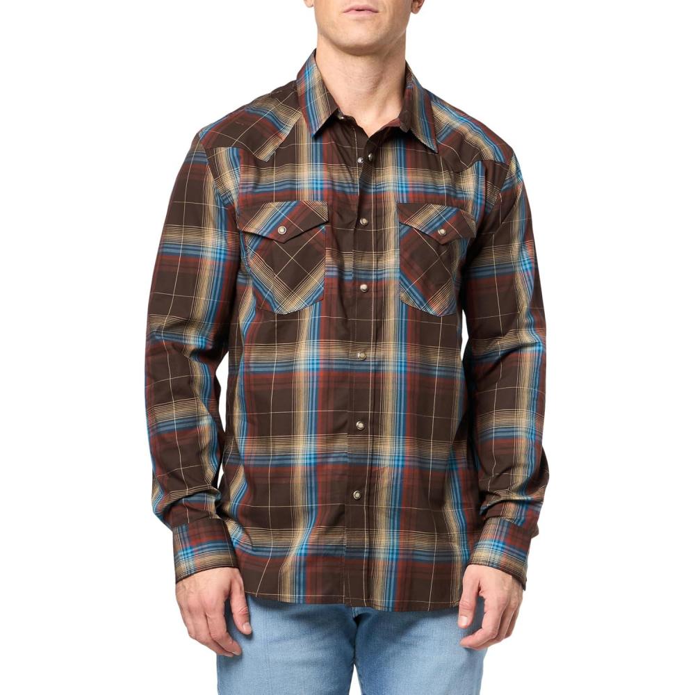imagePendleton Mens ClassicDark BrownBlue Multi Plaid