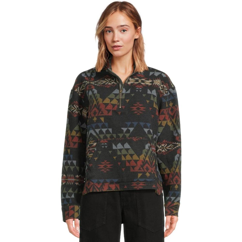imagePendleton Womens HalfZip PulloverBlack Multi