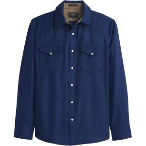 Pendleton Canyon Men’s Shirt, Long Sleeve Flannel Shirt, 100% Virgin Wool – Regular Fit(Blue)