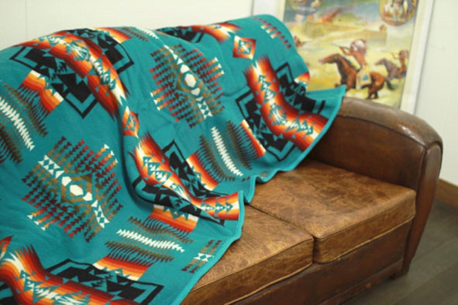 imagePendleton Chief Joseph Turquoise Blanket Throw