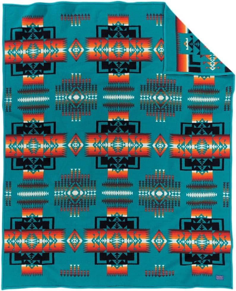imagePendleton Chief Joseph Turquoise Blanket Throw