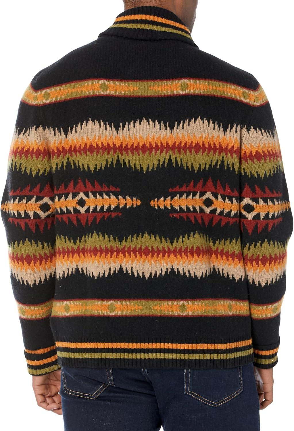 imagePendleton Mens Tye River Lambswool CardiganTye River BlackScarlet