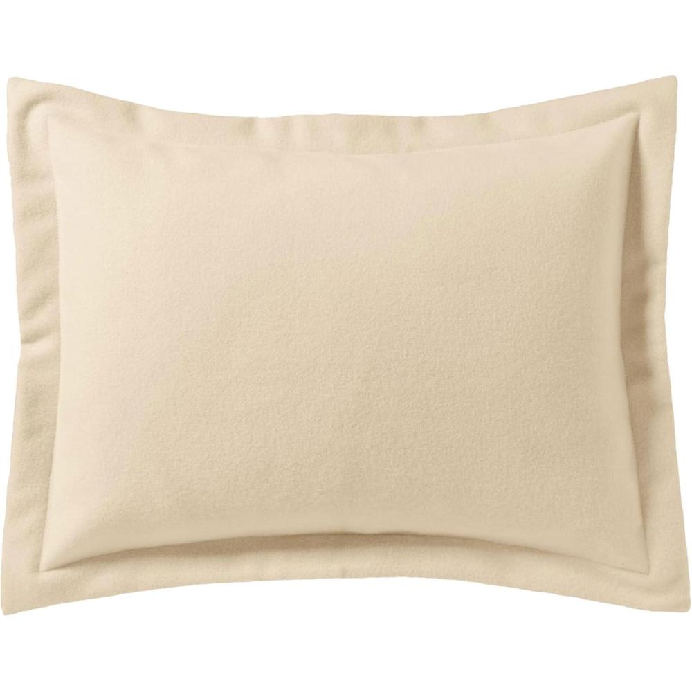 imagePendleton EZC Standard Sham 20quot x 26quot  Decorative Cushion EcoResponsible Wool Pillowcase Envelope Back Slipcover Bedding Accessory  Shale BlueIvory