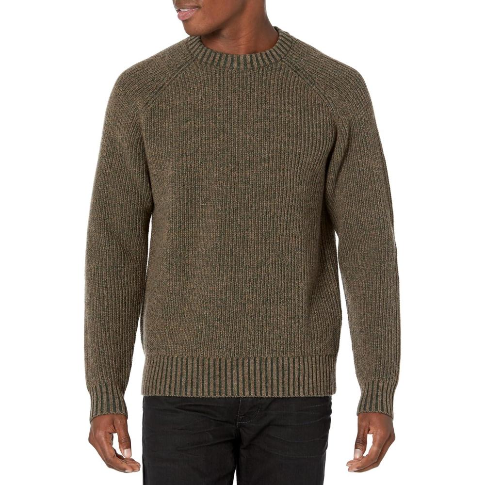 imagePendleton Mens Lambswool Crew SweaterKhakiFir Twist