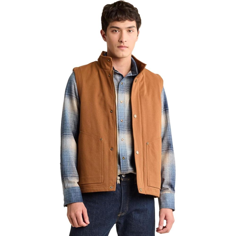 imagePendleton Mens Pine Grove Canvas Vest with Wool Blend LiningWhiskey