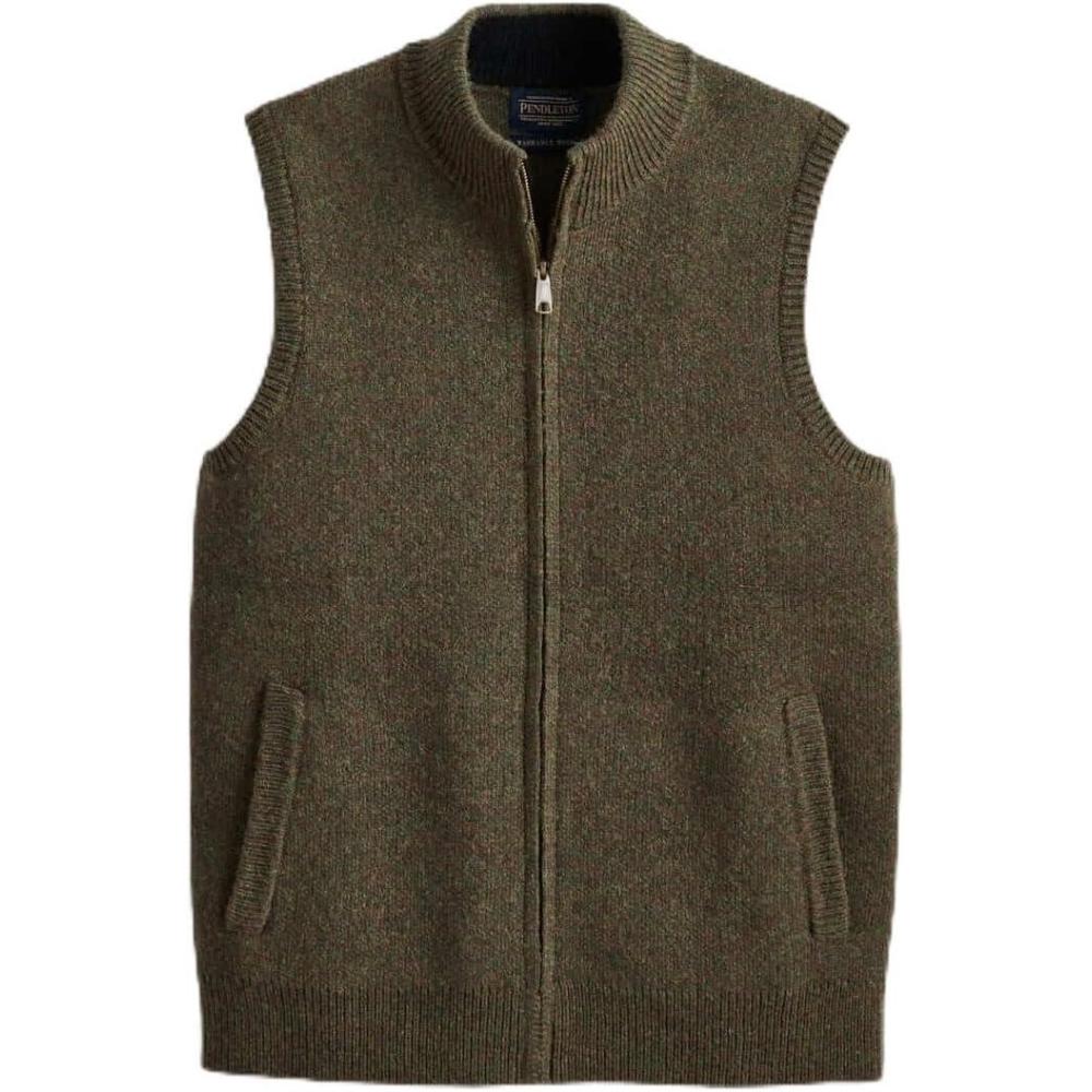 imagePendleton Mens Shetland Wool Sweater VestCamo Heather