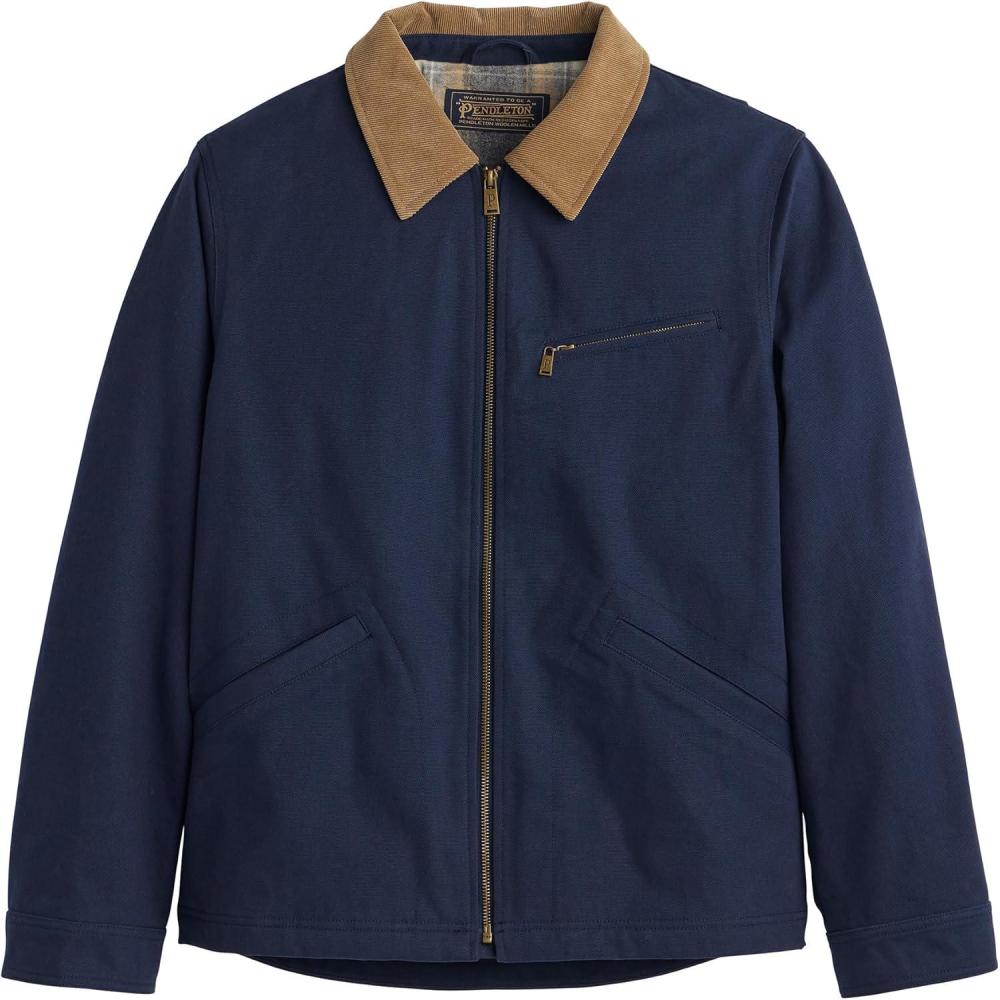 imagePendleton Tahoma Mens Trucker Jacket in Big Sky CanvasNavy