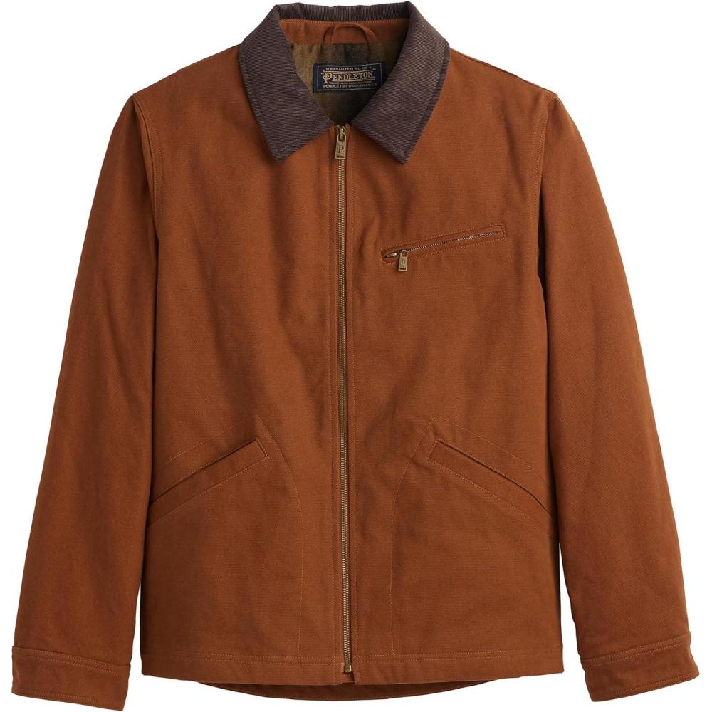 imagePendleton Tahoma Mens Trucker Jacket in Big Sky CanvasWhiskey