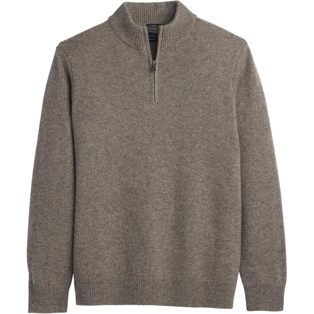 imagePendleton Wool 14 Zip SweaterStone Heather