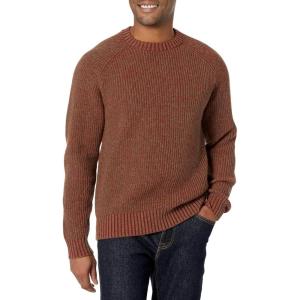 Pendleton Men’s Lambswool Crew Sweater(Khaki/Chili Twist)