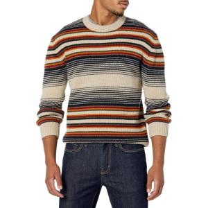 Pendleton Mens Merino Crew Sweater(Linen/Navy Ombre Stripe)