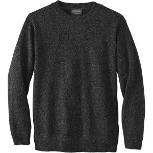 Pendleton Men’s Shetland Wool Pullover Men’s Sweater – Classic Crewneck for Men, Naturally Warm, Odor and Stain-Resistant(Black Heather)