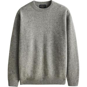 Pendleton Men’s Shetland Wool Pullover Men’s Sweater – Classic Crewneck for Men, Naturally Warm, Odor and Stain-Resistant(Light Grey Heather)