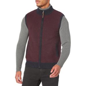 Pendleton Mens Shetland Wool Sweater Vest(Navy/Burgundy)