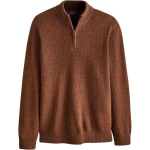 Pendleton mens Shetland Wool 1/4 Zip Sweater(Spiced Heather)