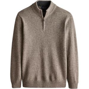 Pendleton mens Shetland Wool 1/4 Zip Sweater(Stone Heather)