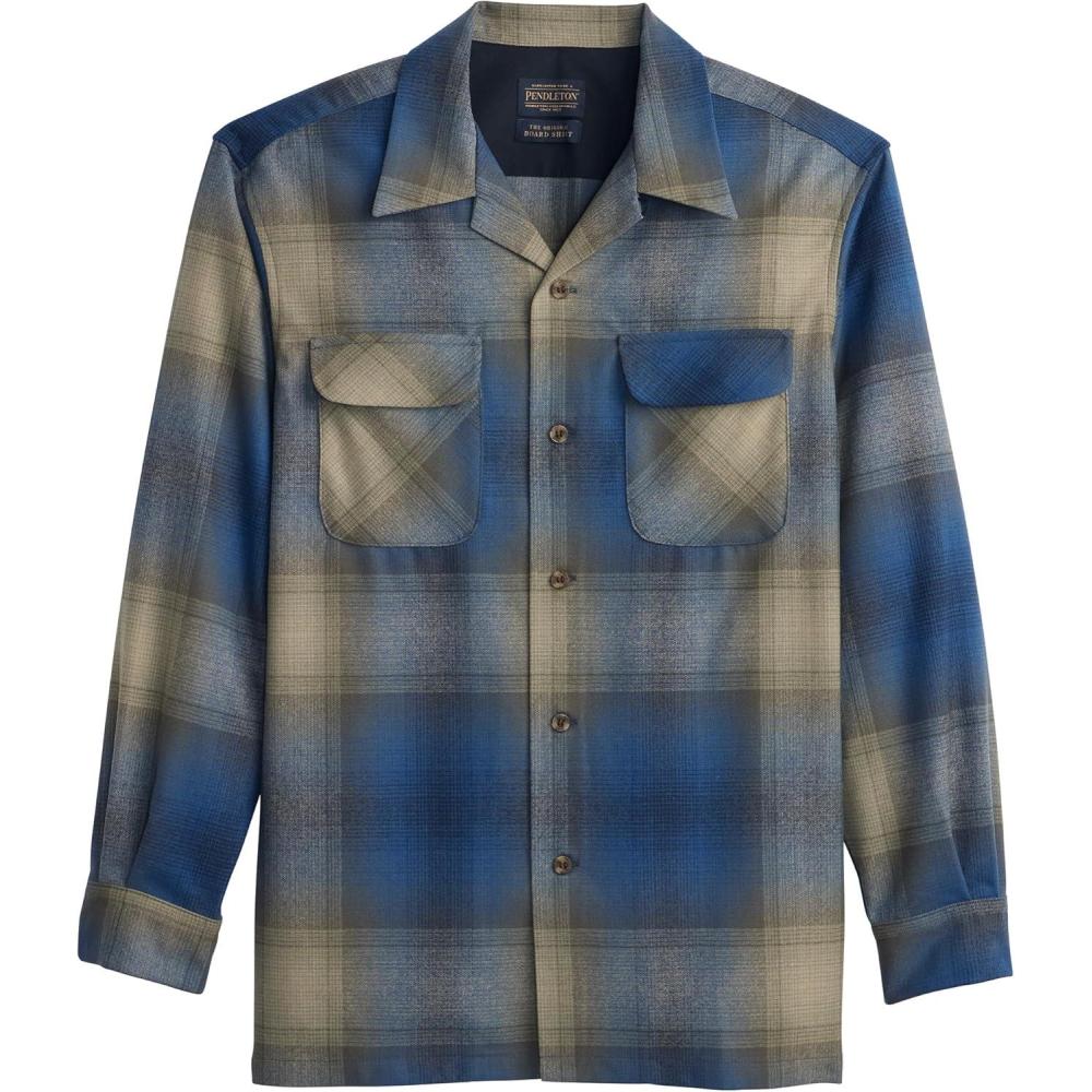 imagePendleton Mens Shirt Classic Board Shirts for Men Long Sleeve 100 Virgin Wool Button Down Standard Fit