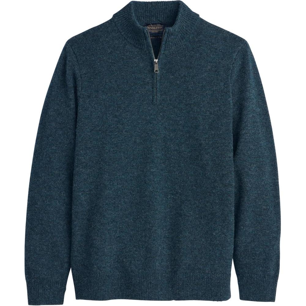 imagePendleton Wool 14 Zip SweaterMidnight Green Mix