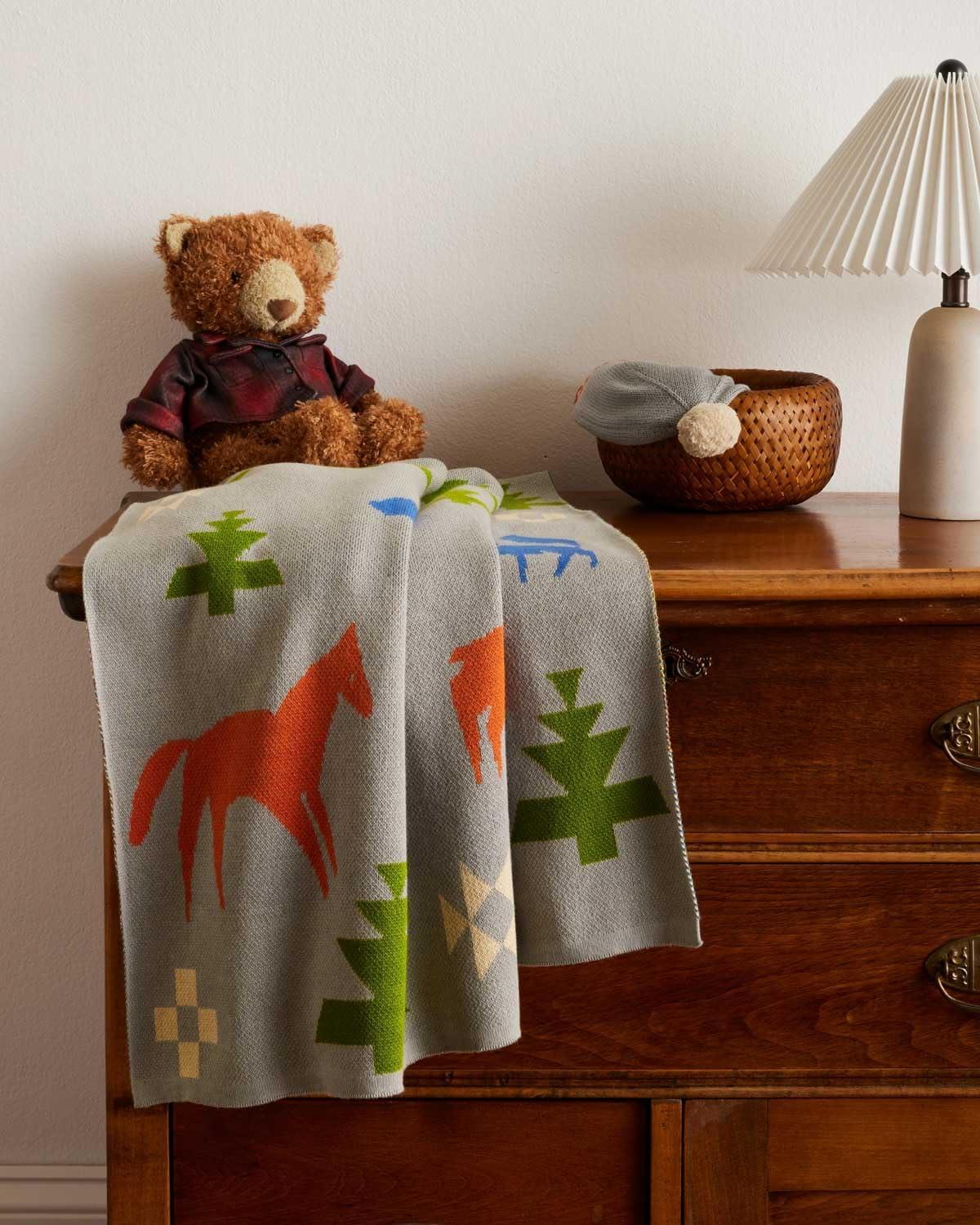 imagePendleton Knit Baby Blanket WBeanie