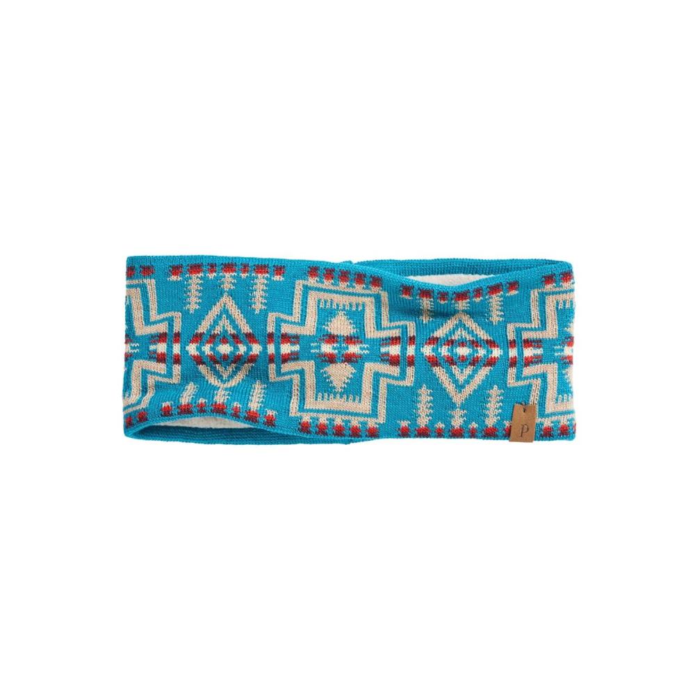 imagePendleton Merino Wool Headband Fleece Lined One Size Traditional Native American Design for Winter Sports Outdoor Activities Harding Turquoise One SizeHarding Turquoise