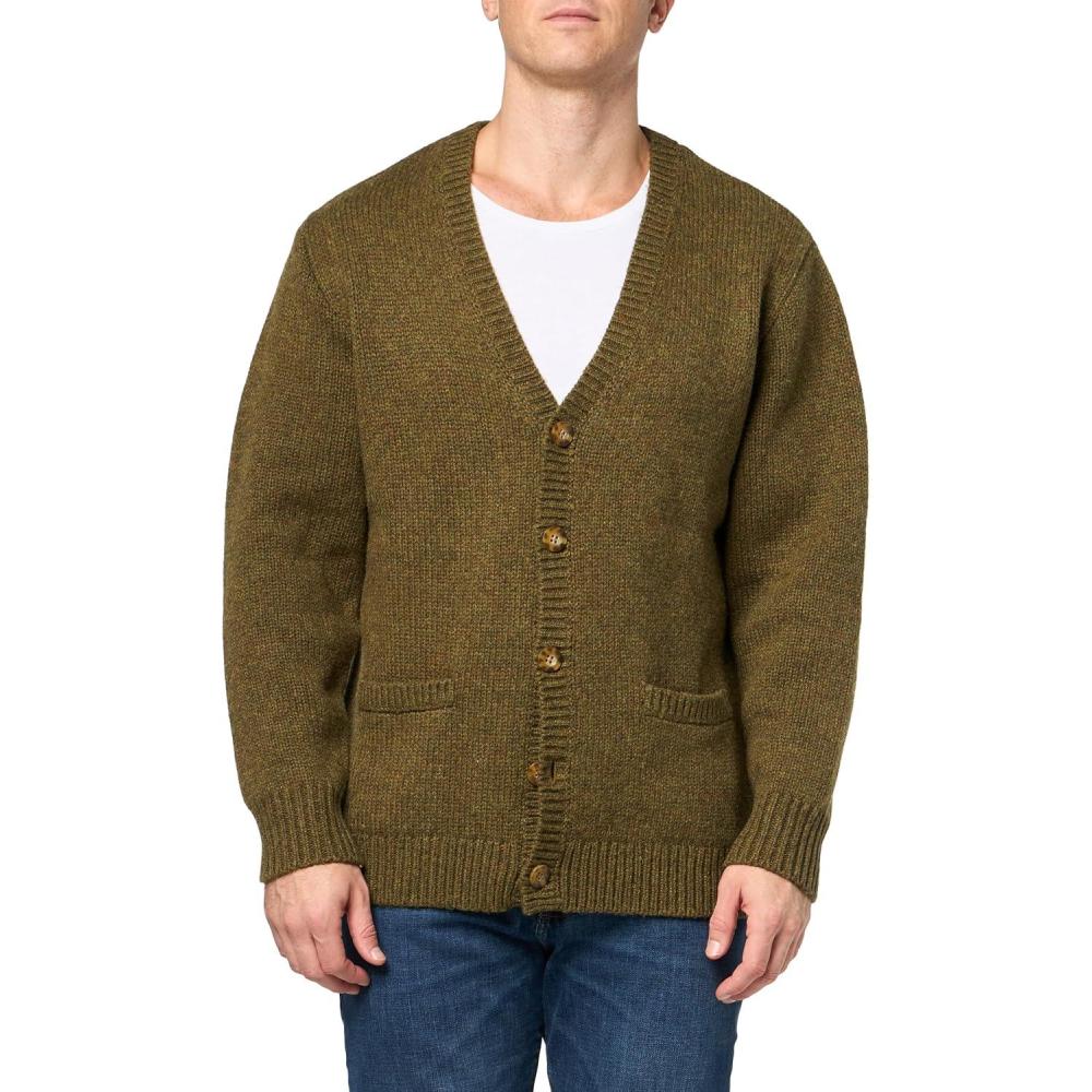imagePendleton Mens Shetland Wool Classic CardiganMoss Heather