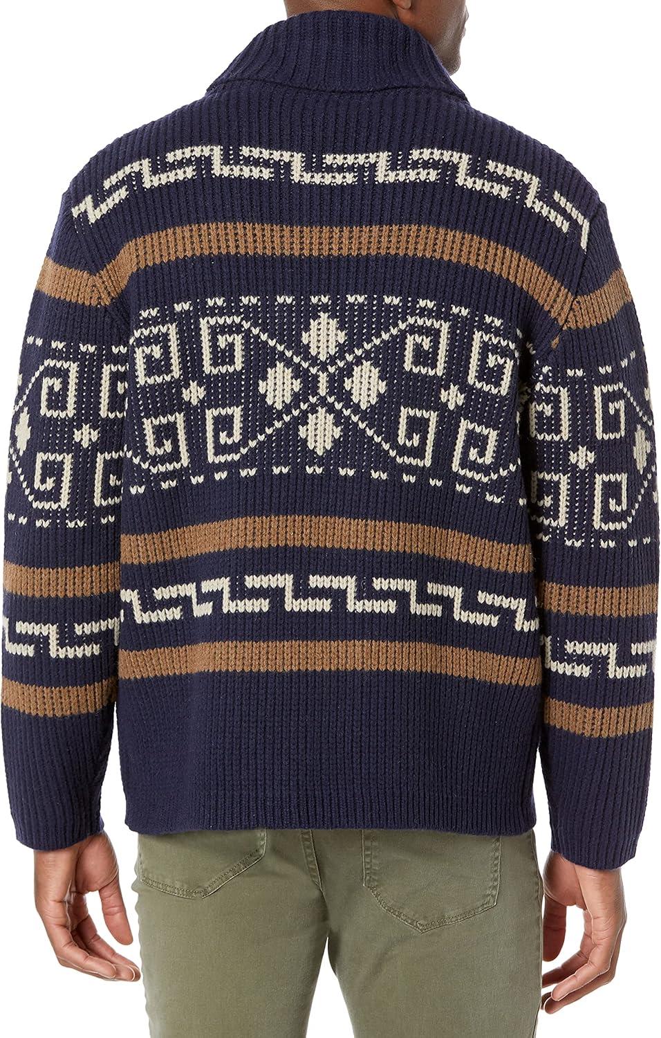 image:imagePendleton Mens The Original Westerley Zip Up Cardigan Sweater NavyBrown LG