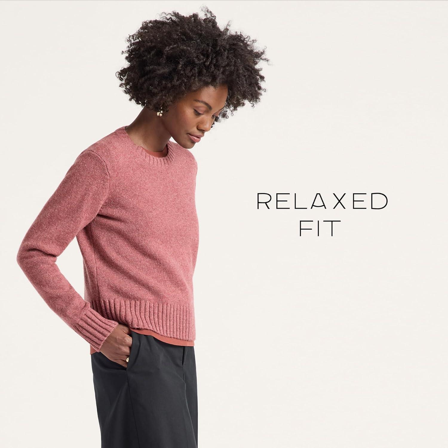 image:imagePendleton Womens Shetland Crew 100 Soft Knit Wool Pullover Classic Crewneck Relaxed Fit Comfortable LongSleeve TopDark Rose Heather