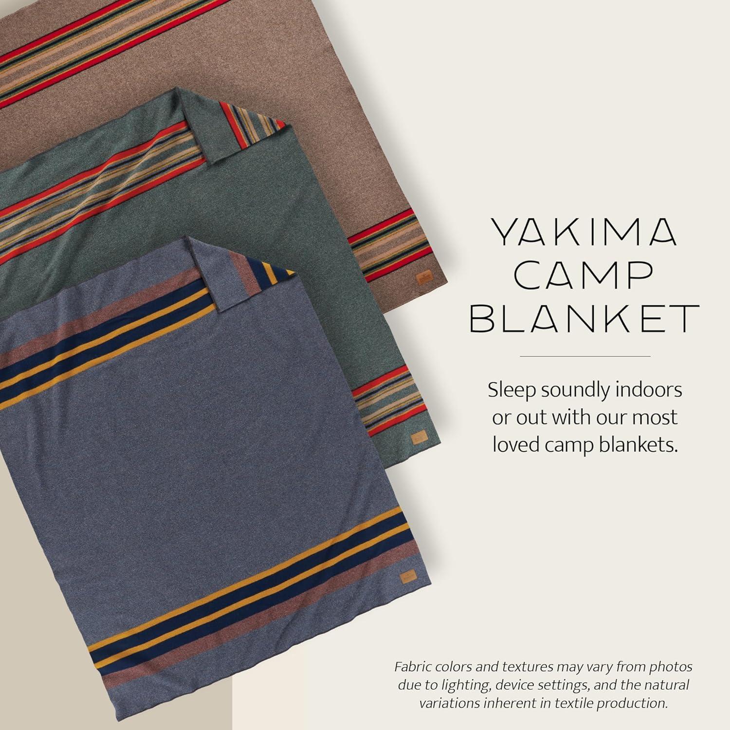 image:imagePendleton Yakima Camp Blanket Twin 66 x 84 Wool Cotton Large Dry Clean Soft and Durable Throw for Home Travel RV Picnic Mineral UmberLake