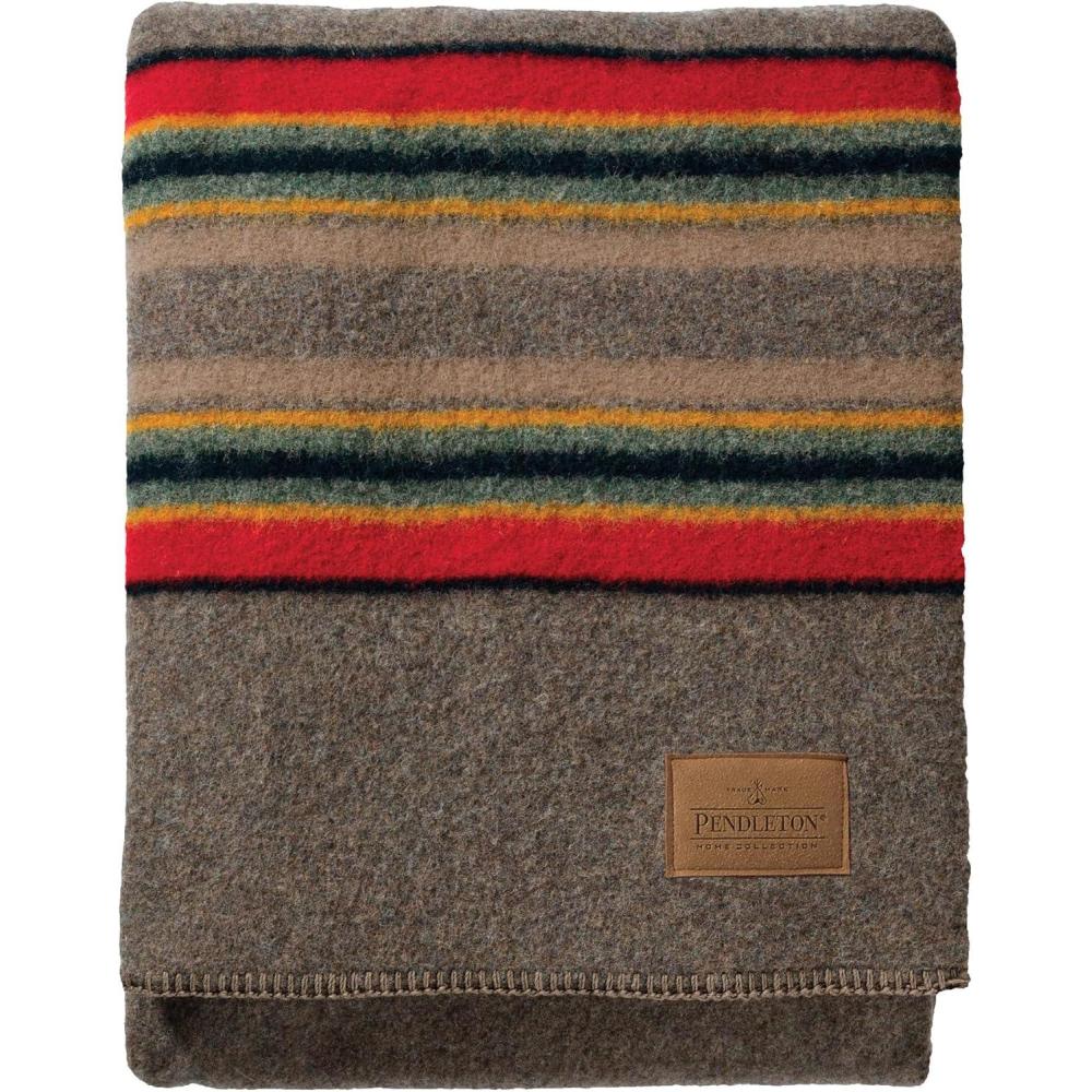 image:imagePendleton Yakima Camp Blanket Twin 66 x 84 Wool Cotton Large Dry Clean Soft and Durable Throw for Home Travel RV Picnic Mineral UmberMineral Umber