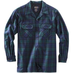 Pendleton Mens Long Sleeve Classic Fit Board Wool Shirt(Black Watch Tartan-30069)