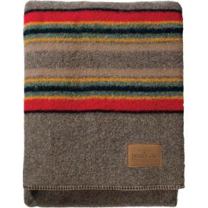 Pendleton Yakima Camp Blanket Twin 66″ x 84″ – Wool Cotton, Large, Dry Clean, Soft and Durable Throw for Home, Travel, RV, Picnic – Mineral Umber(Mineral Umber)