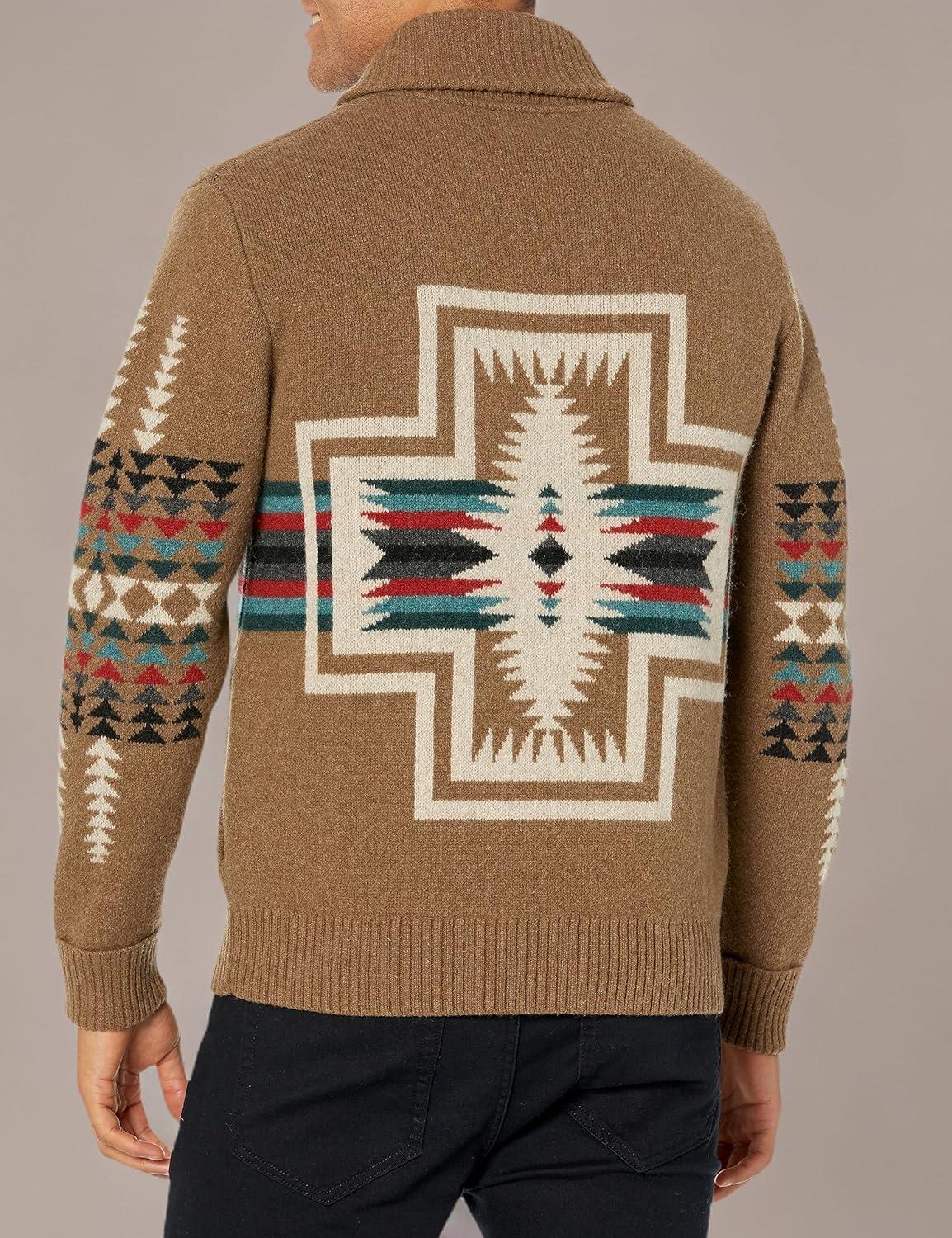 image:imagePendleton Mens Harding Zip Lambswool CardiganHarding Taupe