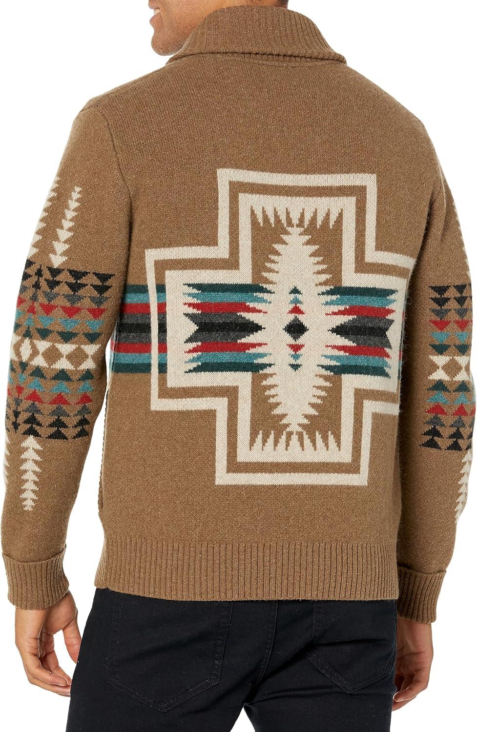 image:imagePendleton Mens Harding Zip Lambswool CardiganHarding Taupe