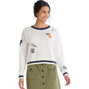 Pendleton Women’s Graphic French Terry Pullover, Antique White