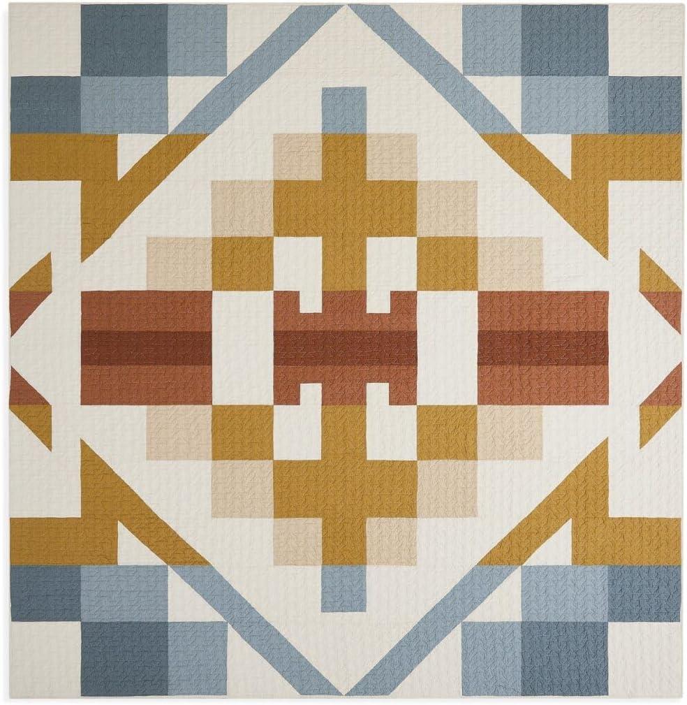 image:imagePendleton 100 Cotton Quilt Set Lightweight Breathable Bedspread with Matching Shams Soft Hypoallergenic Quilted Bedding for All Seasons Twin Queen King King Bridge Creek BlueKing