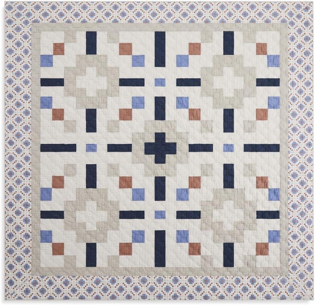 image:imagePendleton 100 Cotton Quilt Set Lightweight Breathable Bedspread with Matching Shams Soft Hypoallergenic Quilted Bedding for All Seasons Twin Queen King King Bridge Creek BlueKing