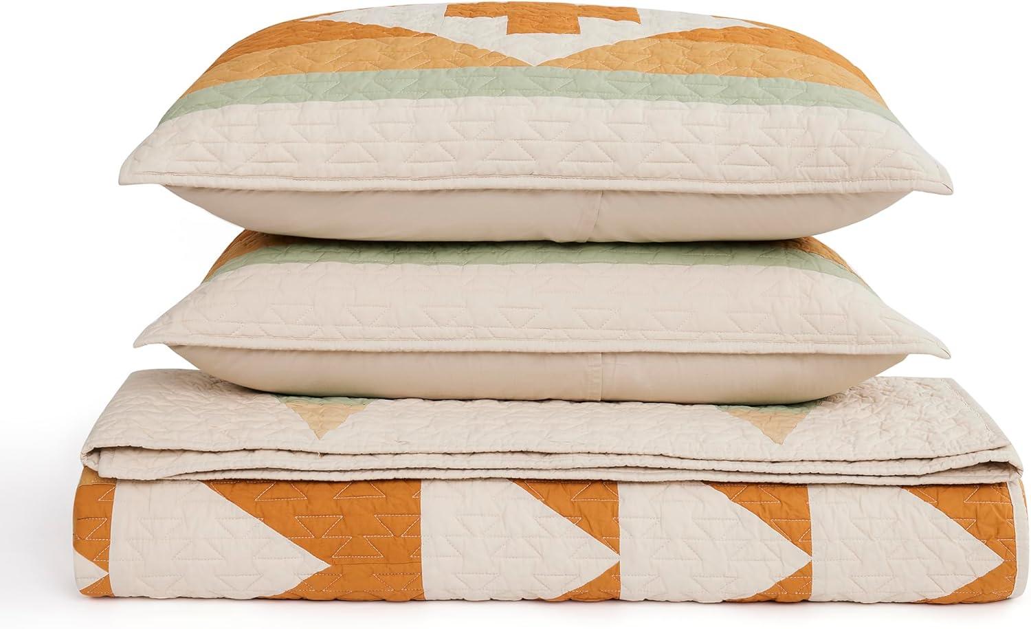 image:imagePendleton 100 Cotton Quilt Set Lightweight Breathable Bedspread with Matching Shams Soft Hypoallergenic Quilted Bedding for All Seasons Twin Queen King King Bridge Creek BlueKing