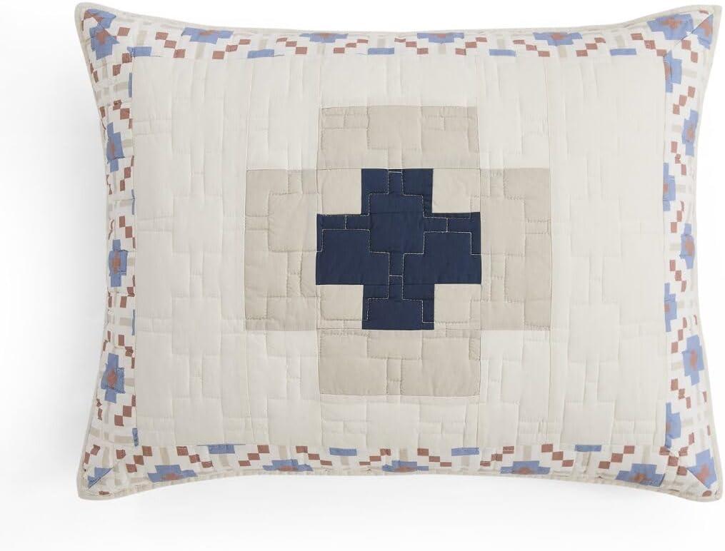 image:imagePendleton 100 Cotton Quilt Set Lightweight Breathable Bedspread with Matching Shams Soft Hypoallergenic Quilted Bedding for All Seasons Twin Queen King King Bridge Creek BlueKing