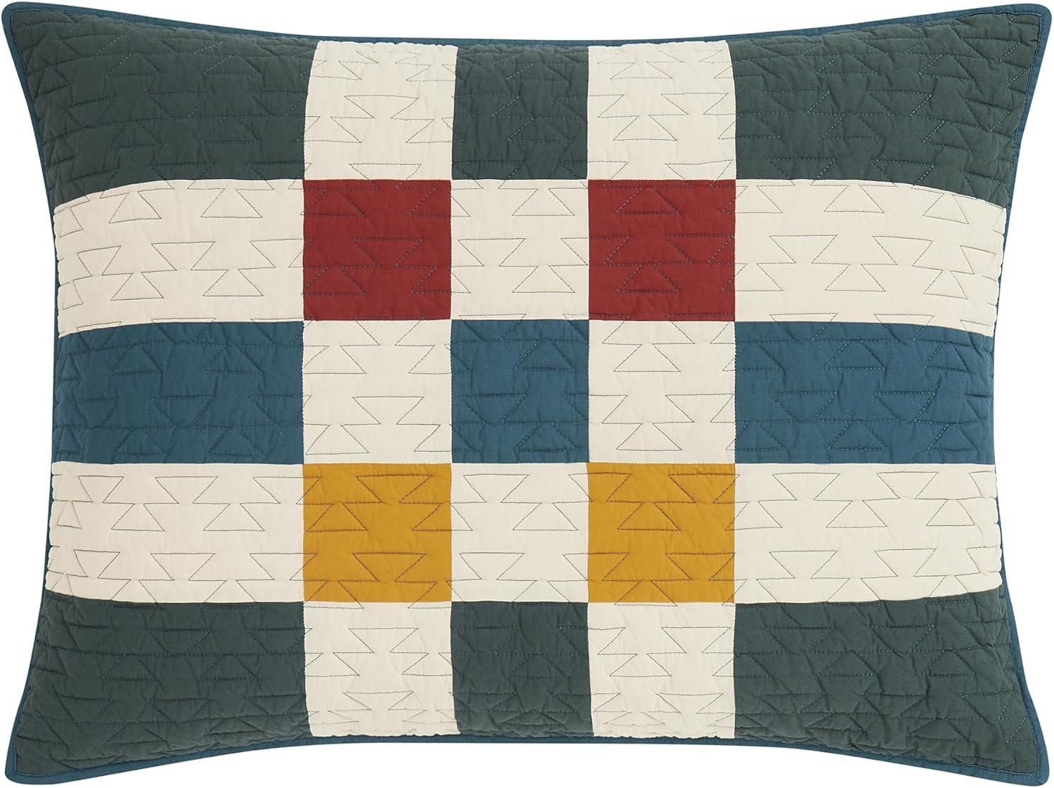 image:imagePendleton 100 Cotton Quilt Set Lightweight Breathable Bedspread with Matching Shams Soft Hypoallergenic Quilted Bedding for All Seasons Twin Queen King King Bridge Creek BlueKing