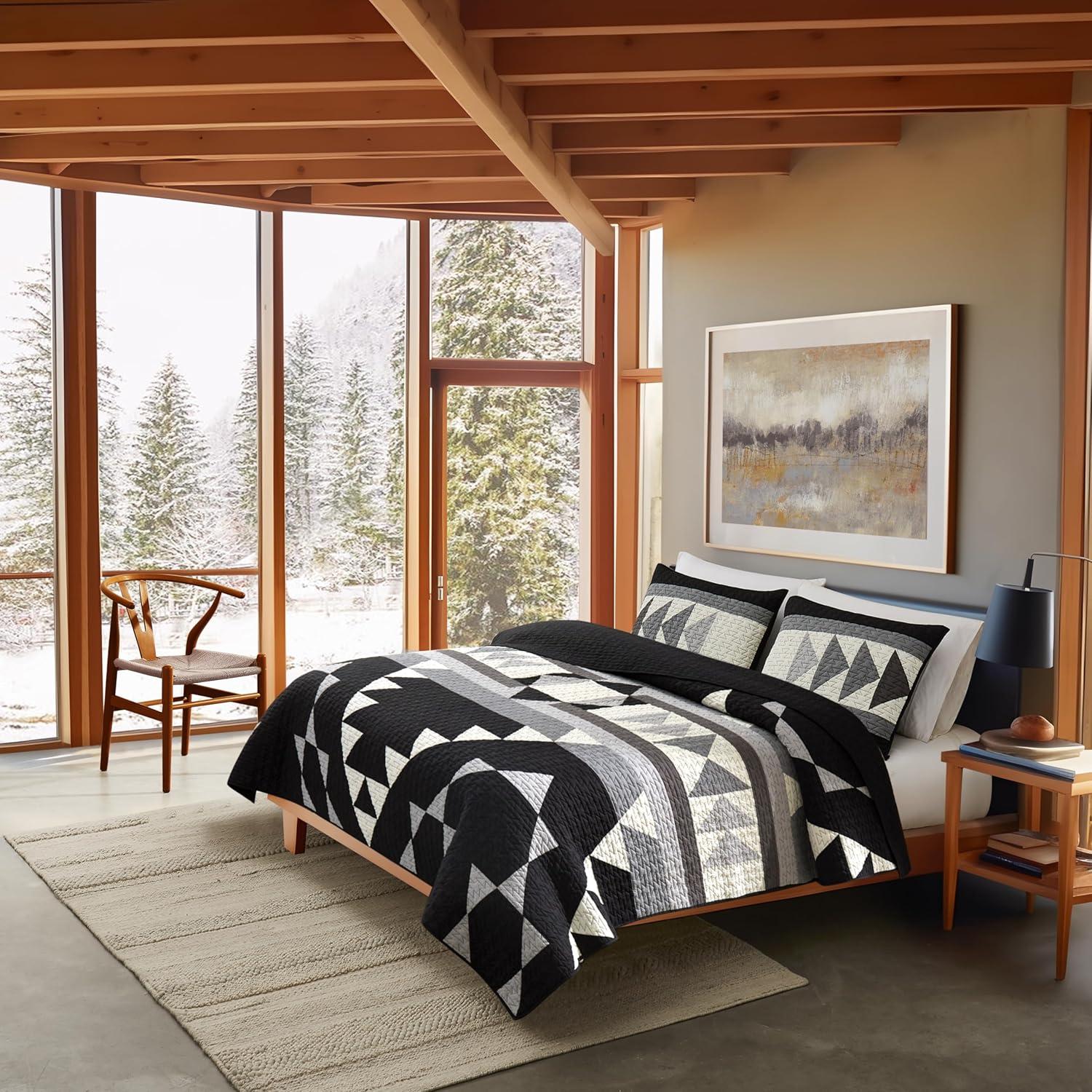 image:imagePendleton 100 Cotton Quilt Set Lightweight Breathable Bedspread with Matching Shams Soft Hypoallergenic Quilted Bedding for All Seasons Twin Queen King King Bridge Creek BlueTwin
