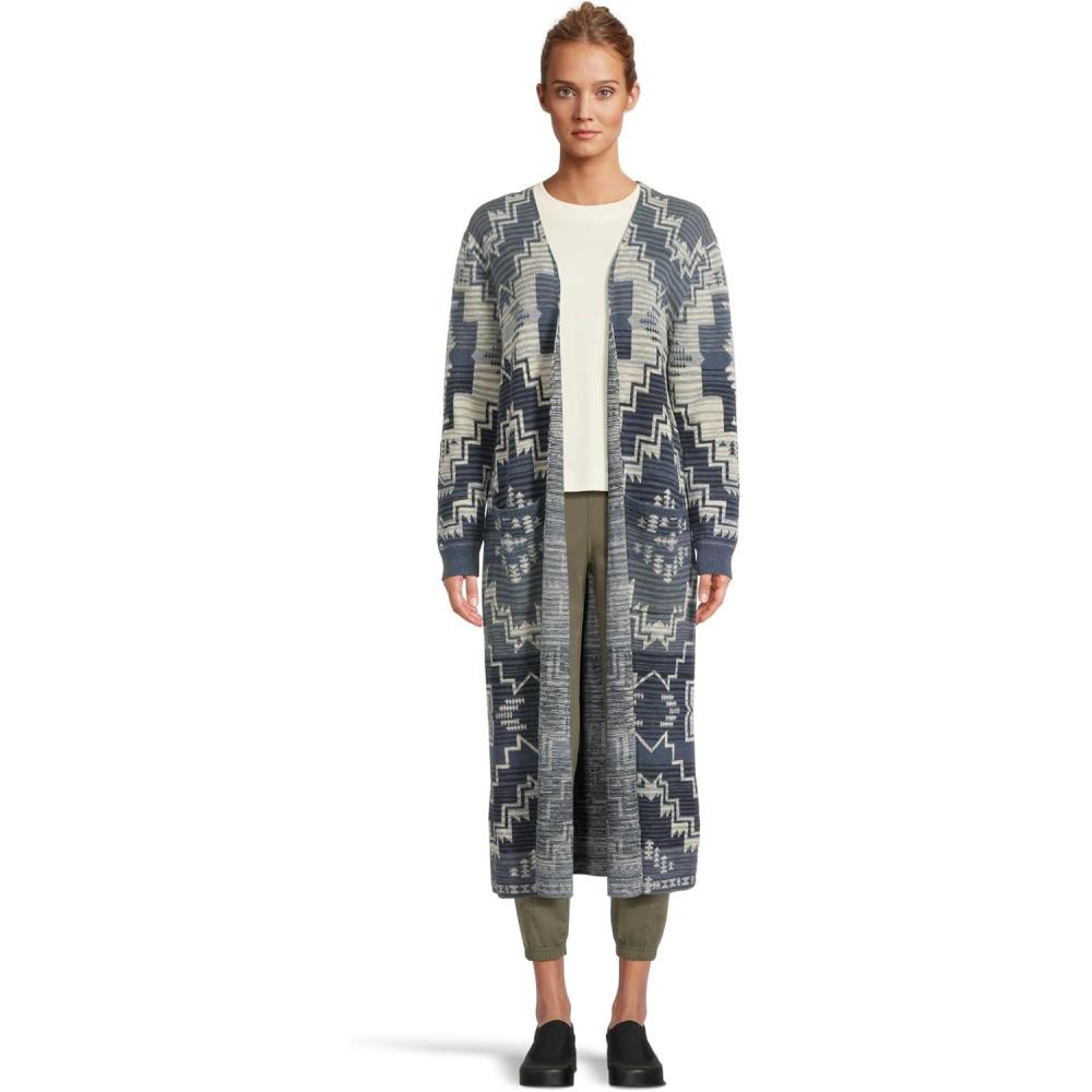 image:imagePendleton Womens Cotton Duster SweaterIndigo Multi