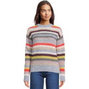 Pendleton Womens Alpaca Shaker Crewneck Pullover(Dusty Blue Multi)