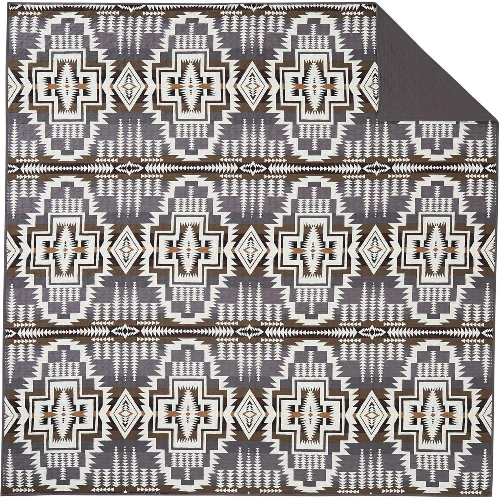 image:imagePendleton 31711 Harding Star Twin Comforter Geometric DormBedding Room Vibrant Bohemian Dcor Machine Washble Luxury Patterned Quilt Set Twin GrayTwin