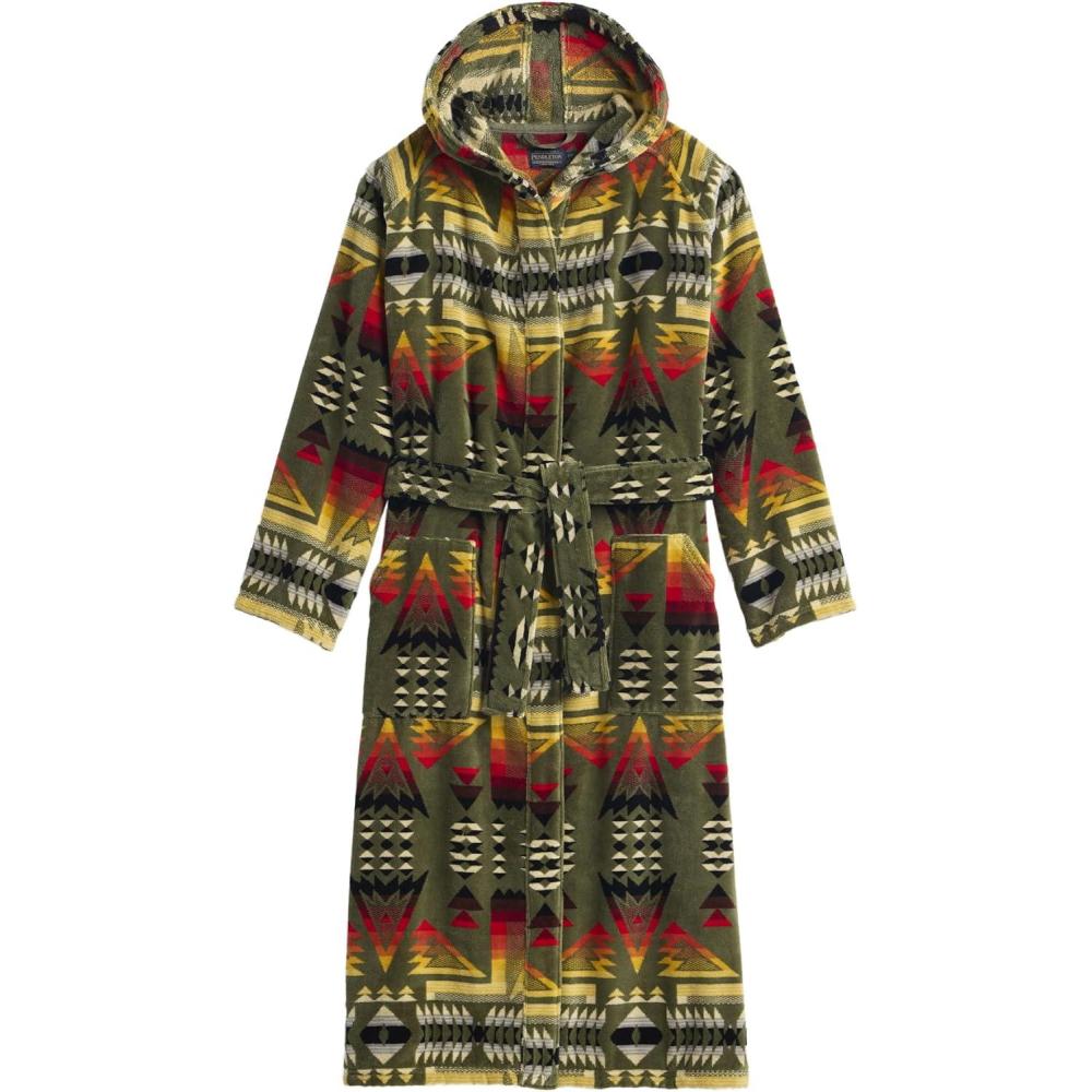 image:imagePendleton Mens Robe 100 Cotton Unisex Bathrobe with Full Hood and 2 Deep Pockets WashablePonderosa Green