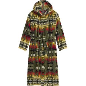 Pendleton Men’s Robe, 100% Cotton, Unisex Bathrobe with Full Hood and 2 Deep Pockets, Washable(Ponderosa Green)