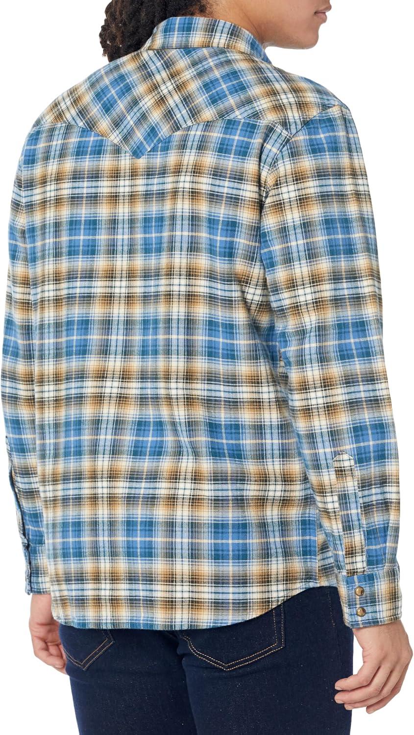 image:imagePendleton Mens Long Sleeve Wyatt ShirtBlueTanBronze Plaid