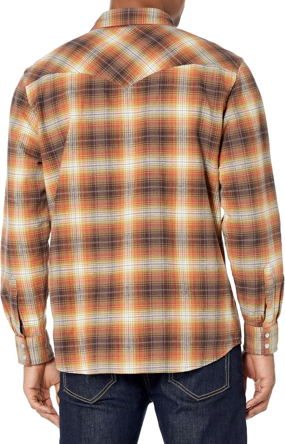 image:imagePendleton Mens Long Sleeve Wyatt ShirtCoffeeGoldCitrus Plaid